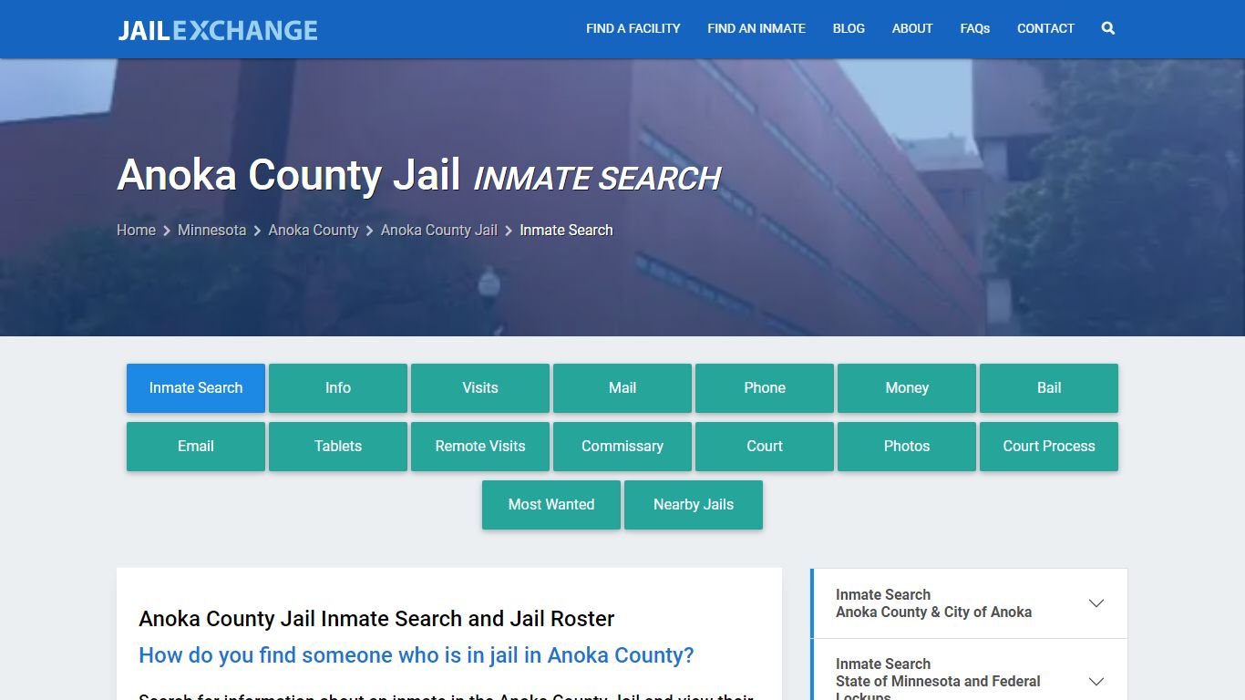 Inmate Search: Roster & Mugshots - Anoka County Jail, MN